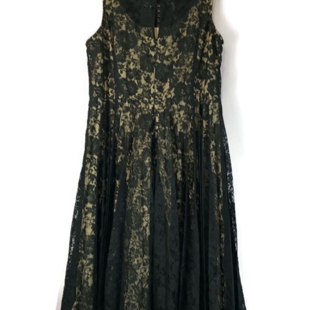 Lane Bryant Black Lace Fit and Flare Dress 18W - Picture 2 of 10
